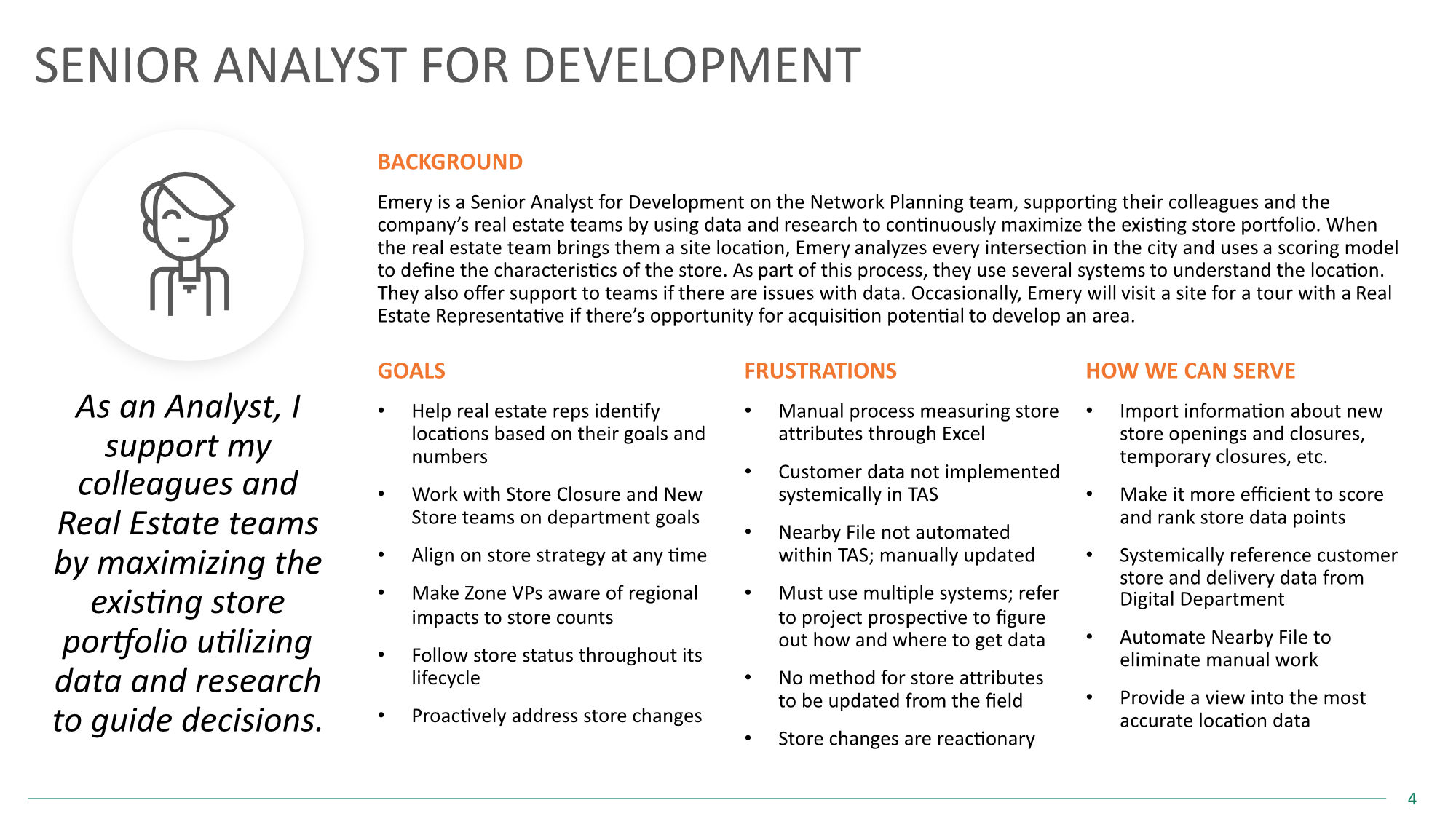 Persona - Senior Analyst for Development